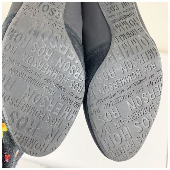 ‎Ros Hommerson Harper Suede/Neoprene Black Heels Pumps - Picture 12 of 16